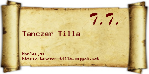 Tanczer Tilla névjegykártya